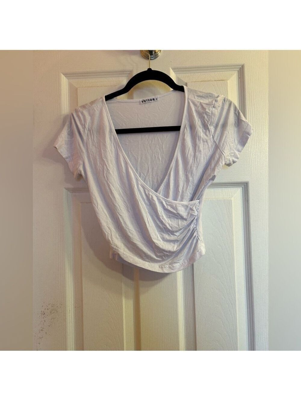 White / Black Wrap Tops pair